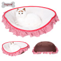 All season Oval Puppy Bed Cat Kitten Cave Washable Covers